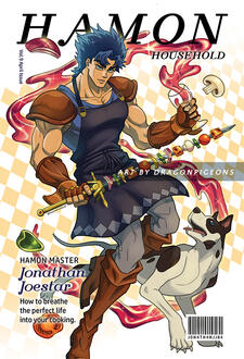 2021 Order Up! JJBA Food Zine - page illustration